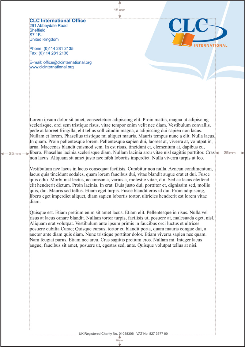 CLC Letterhead example